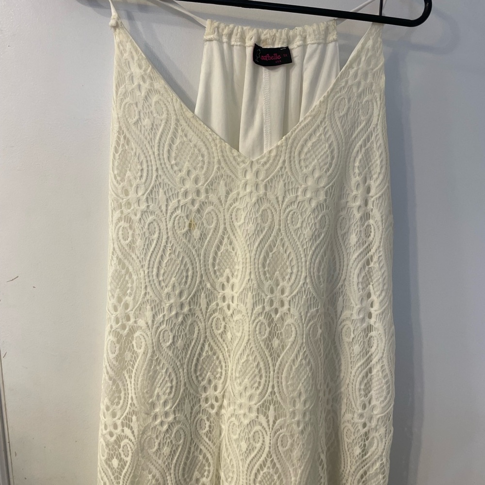 Cream knit Sleeveless top